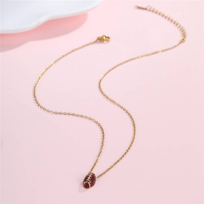 GAMEDAY CHARM STAINLESS STEEL NECKLACE | 40NK9706