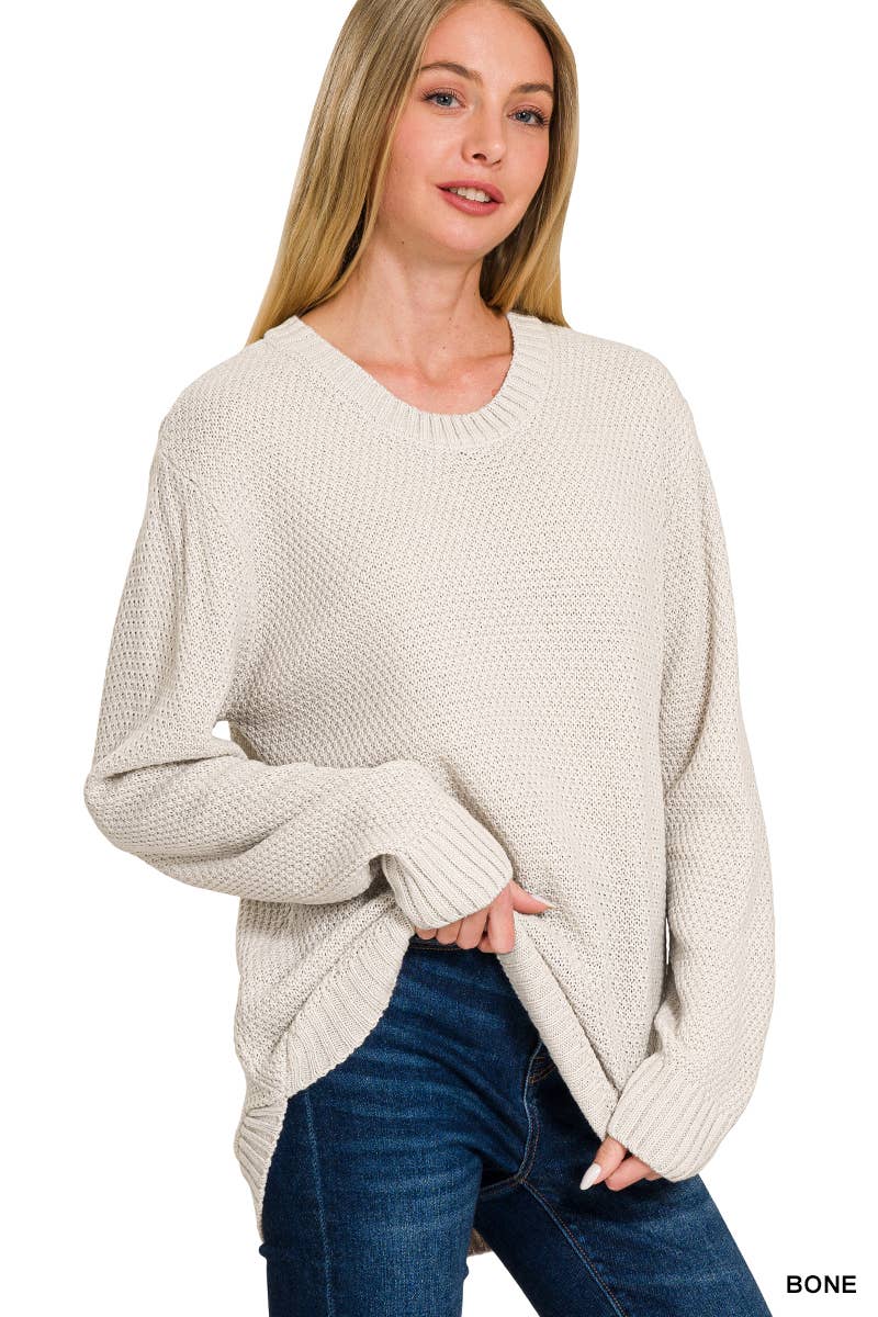 Round Hem Sweater
