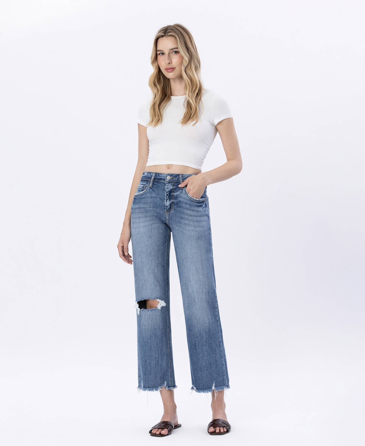 JOAN HIGH RISE SLIM WIDE JEANS