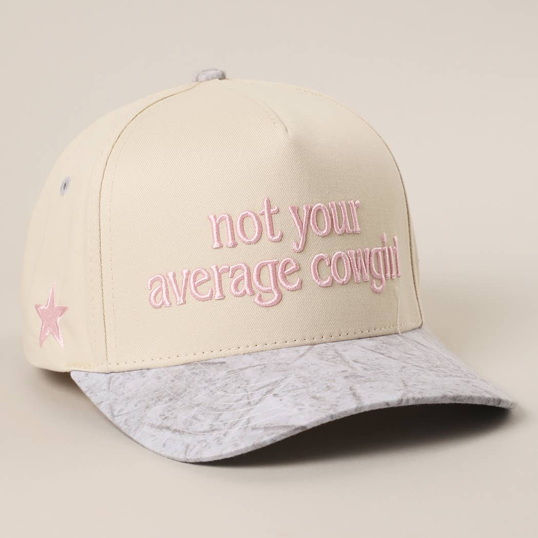 NOT YOUR AVERAGE COWGIRL WHITE CAMO Trucker Hat