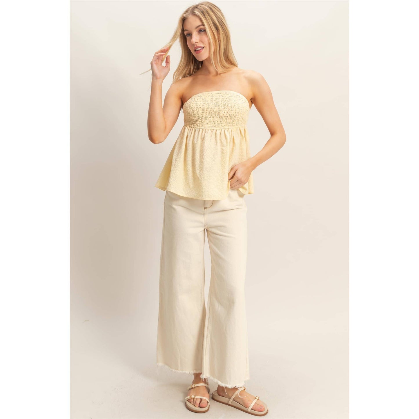Tie back tube top