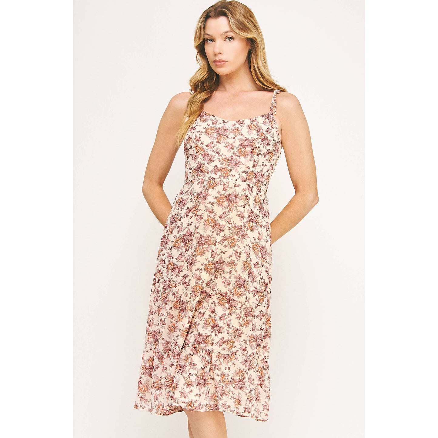 ROSETTE MIDI DRESS