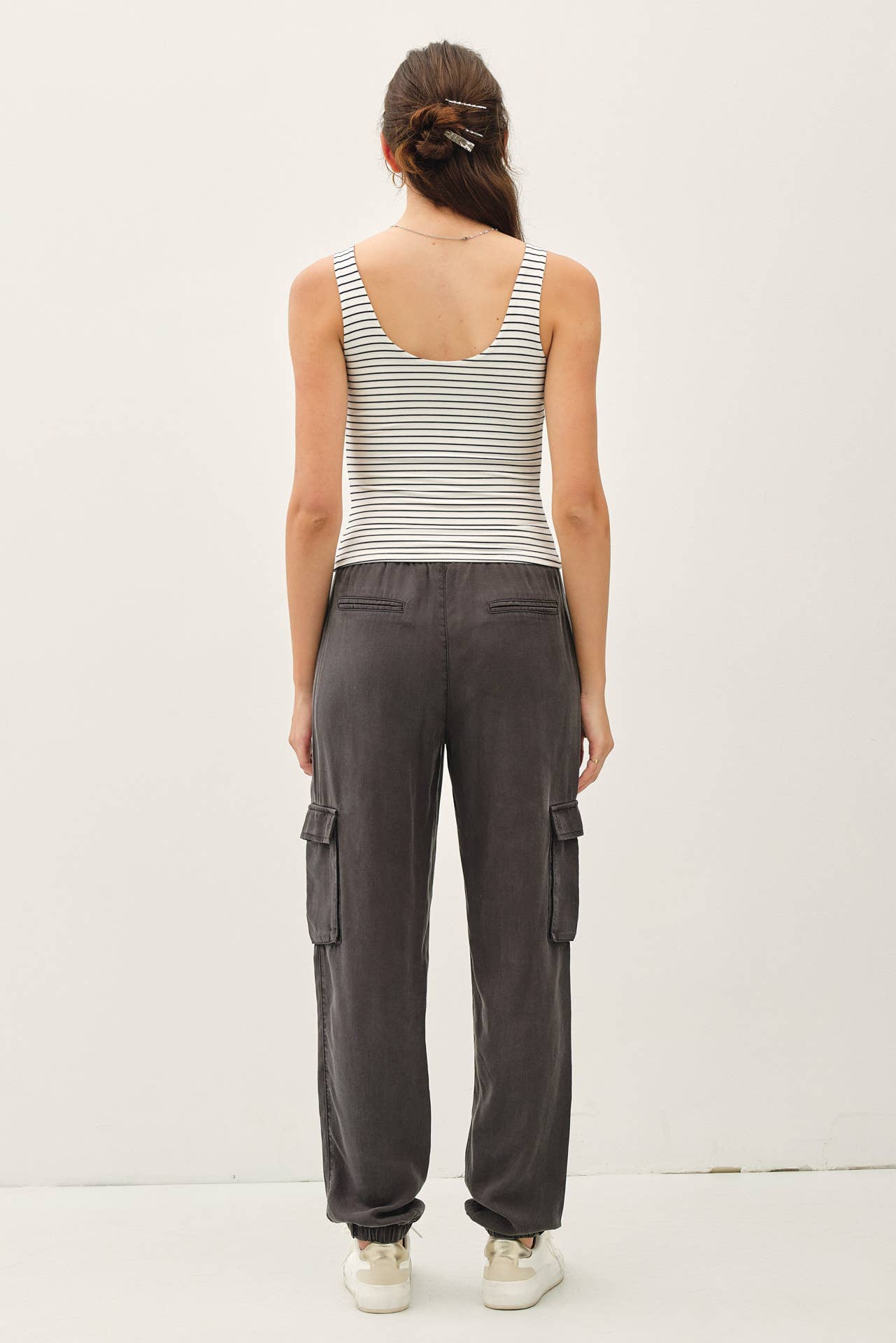 ULTRA SOFT DOUBLE LINED STRIPED TANK