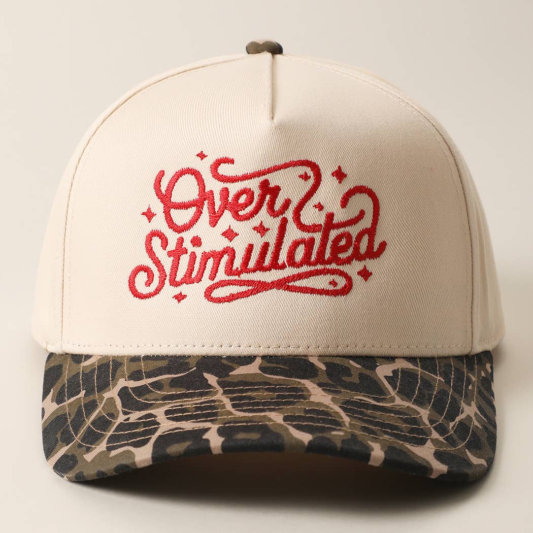 Over Stimulated Embroidered Two-Tone Trucker Hat
