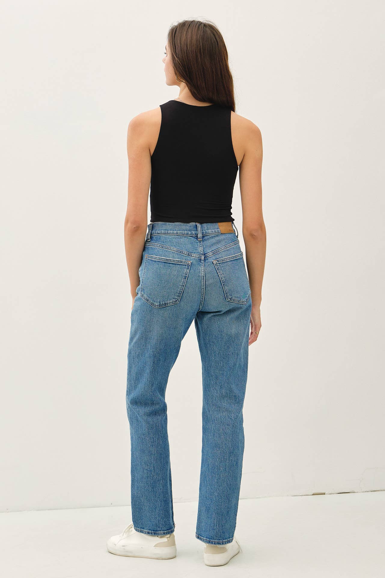 HIGH NECK CROPPED TANK