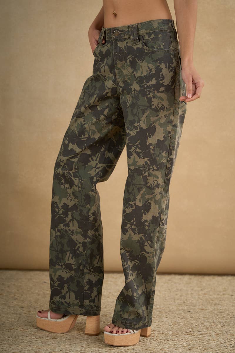Zebra Straight Leg Pants