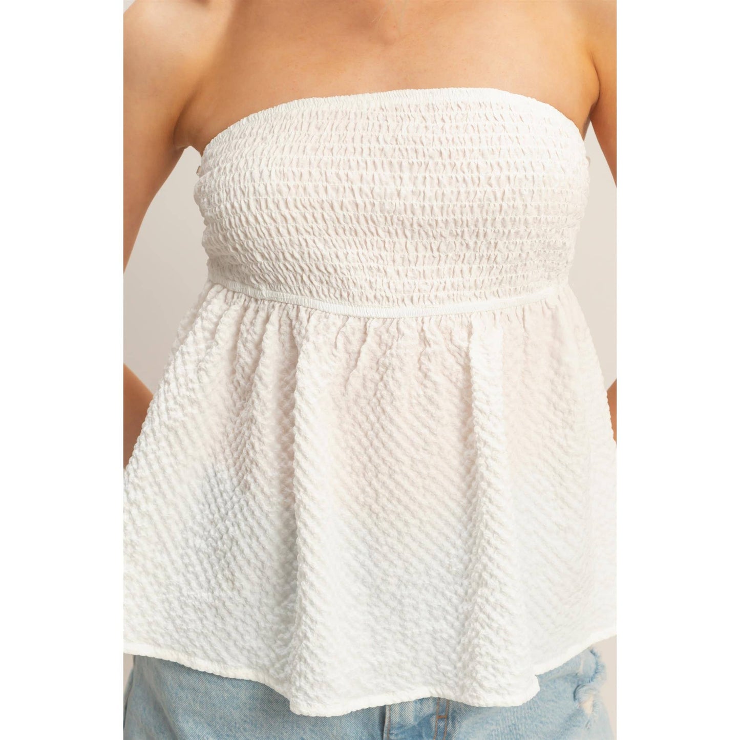 Tie back tube top
