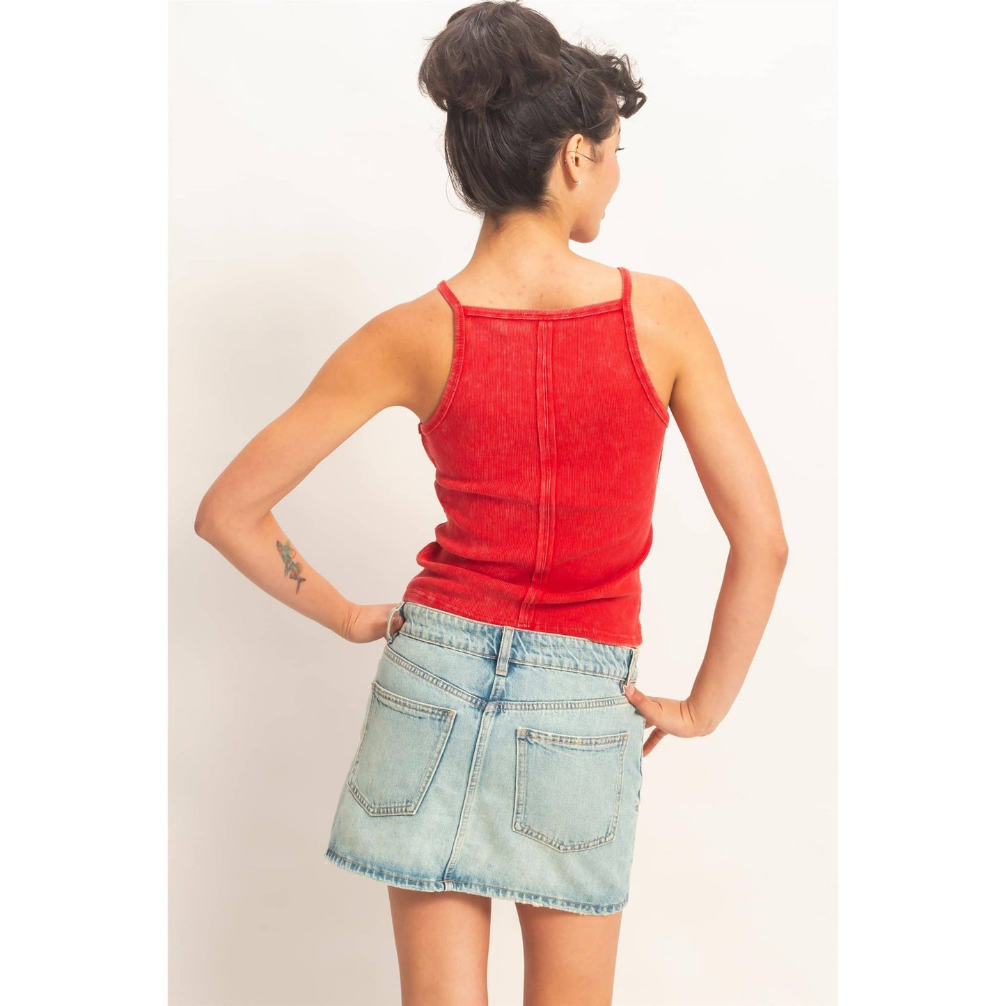 Square Neck Acid Tank Top
