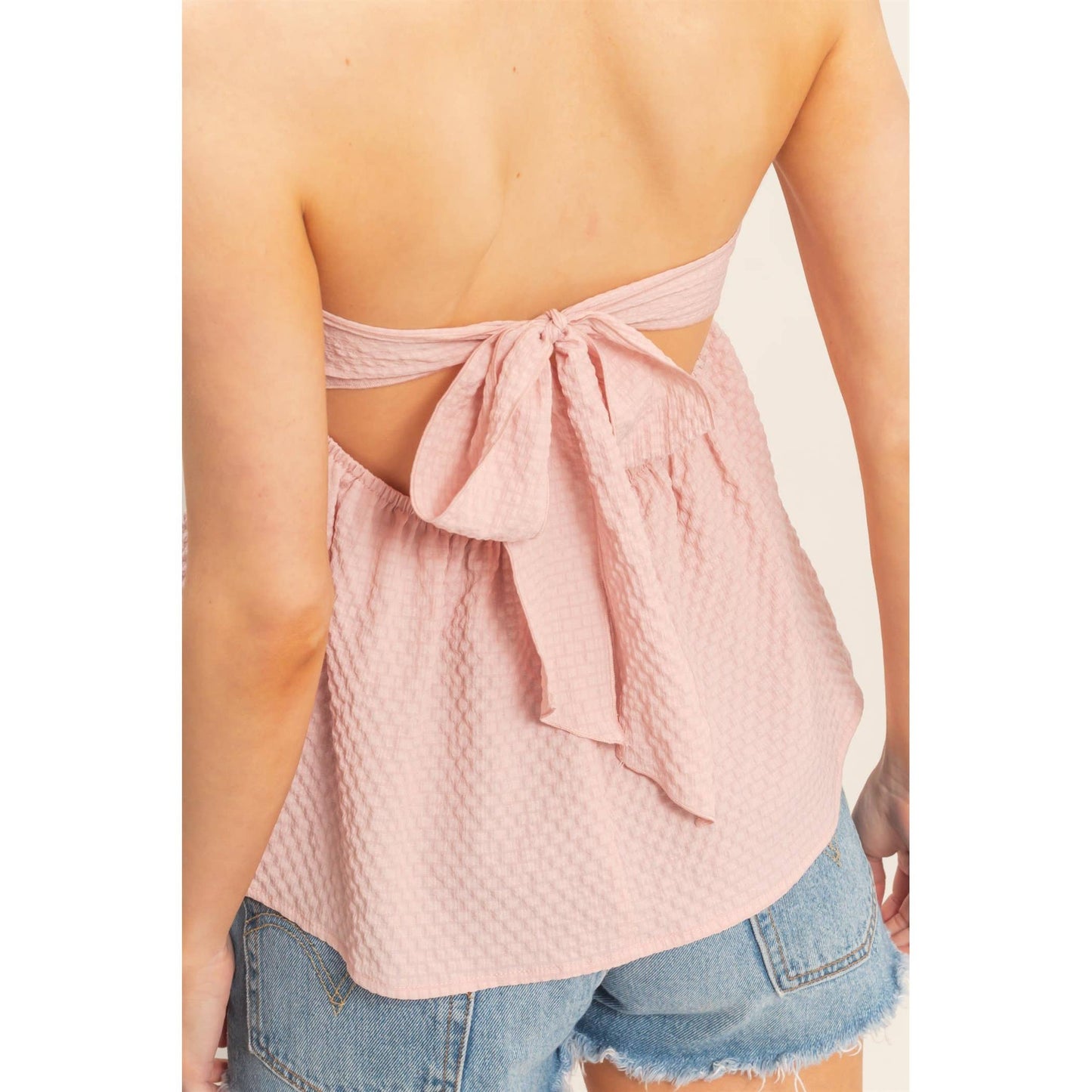 Tie back tube top