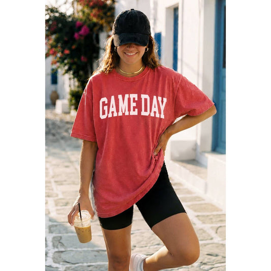 GAMEDAY OVERSIZED MINERAL GRAPHIC TEE