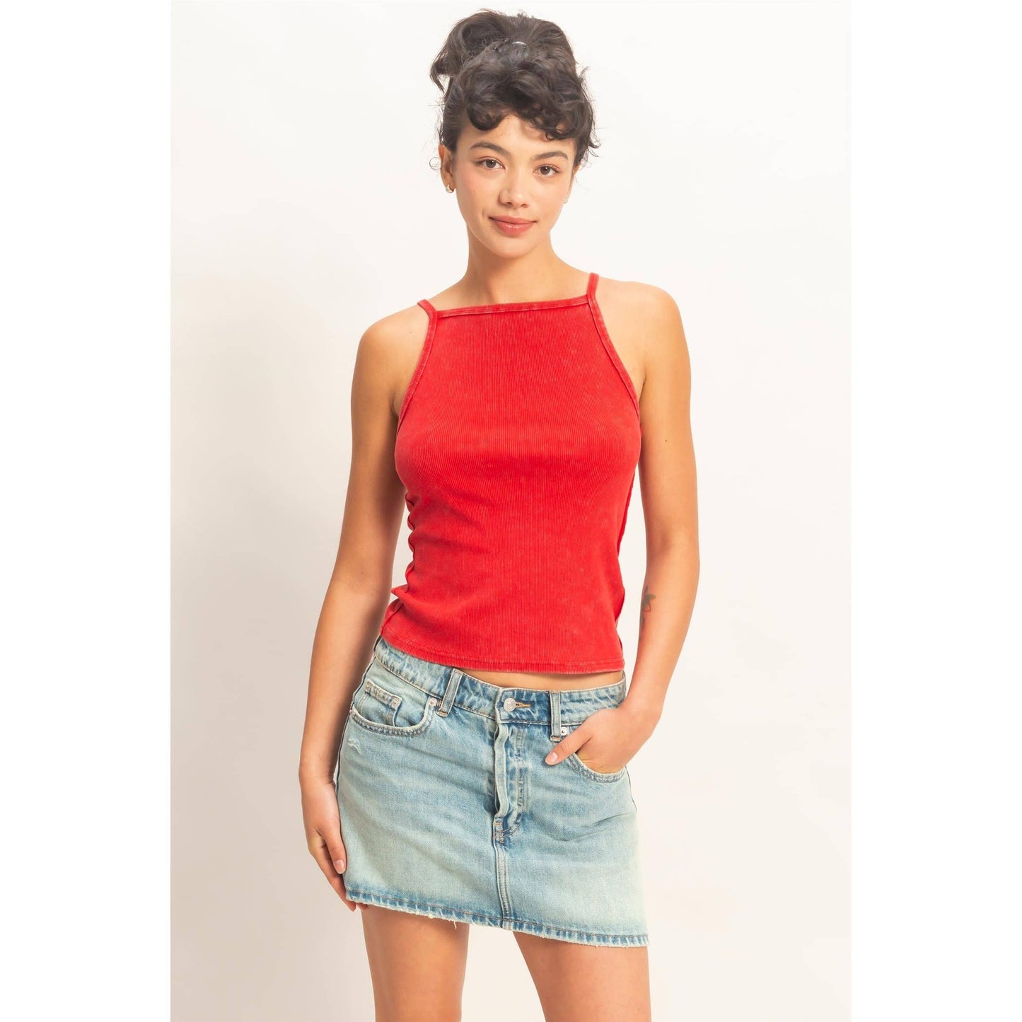 Square Neck Acid Tank Top