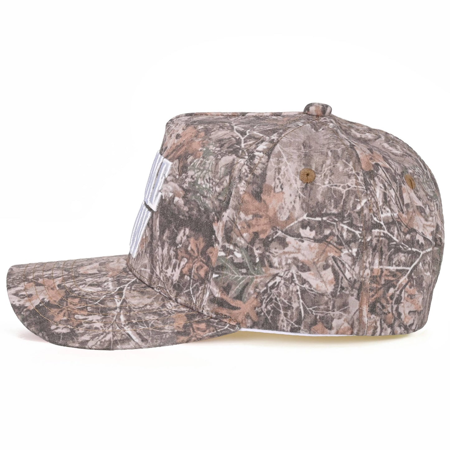 SMOKE SHOW CAMO Letter on Two Tone Trucker Hat