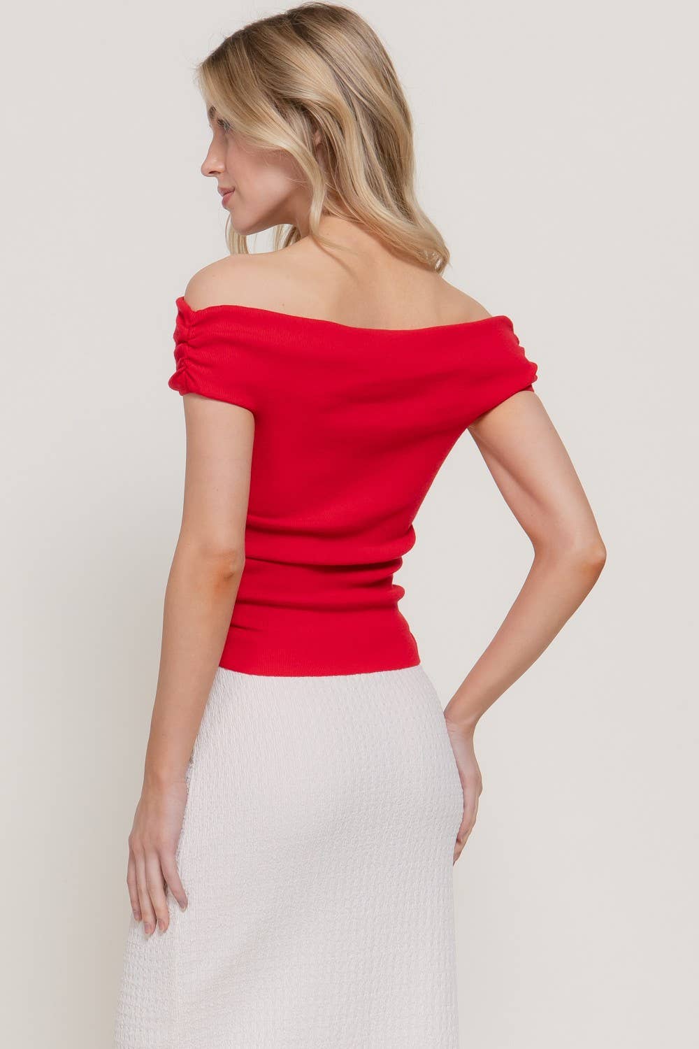Off The Shoulder Ruched Top