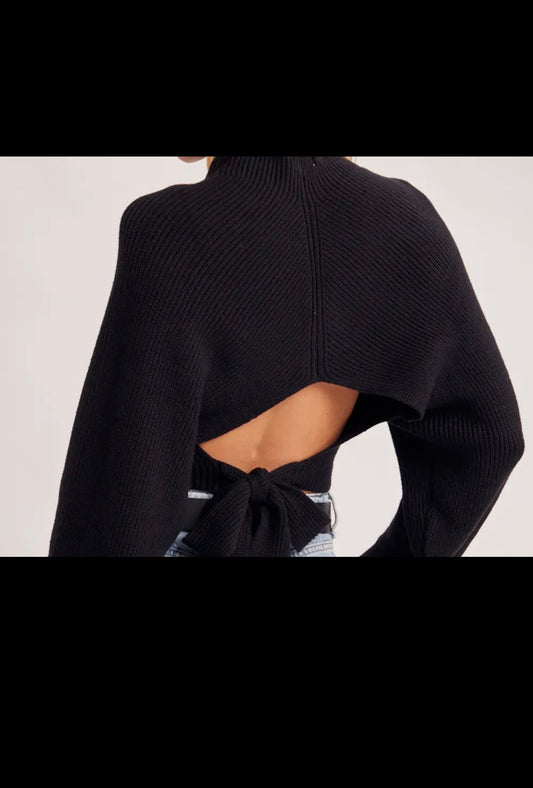 Tie back sweater