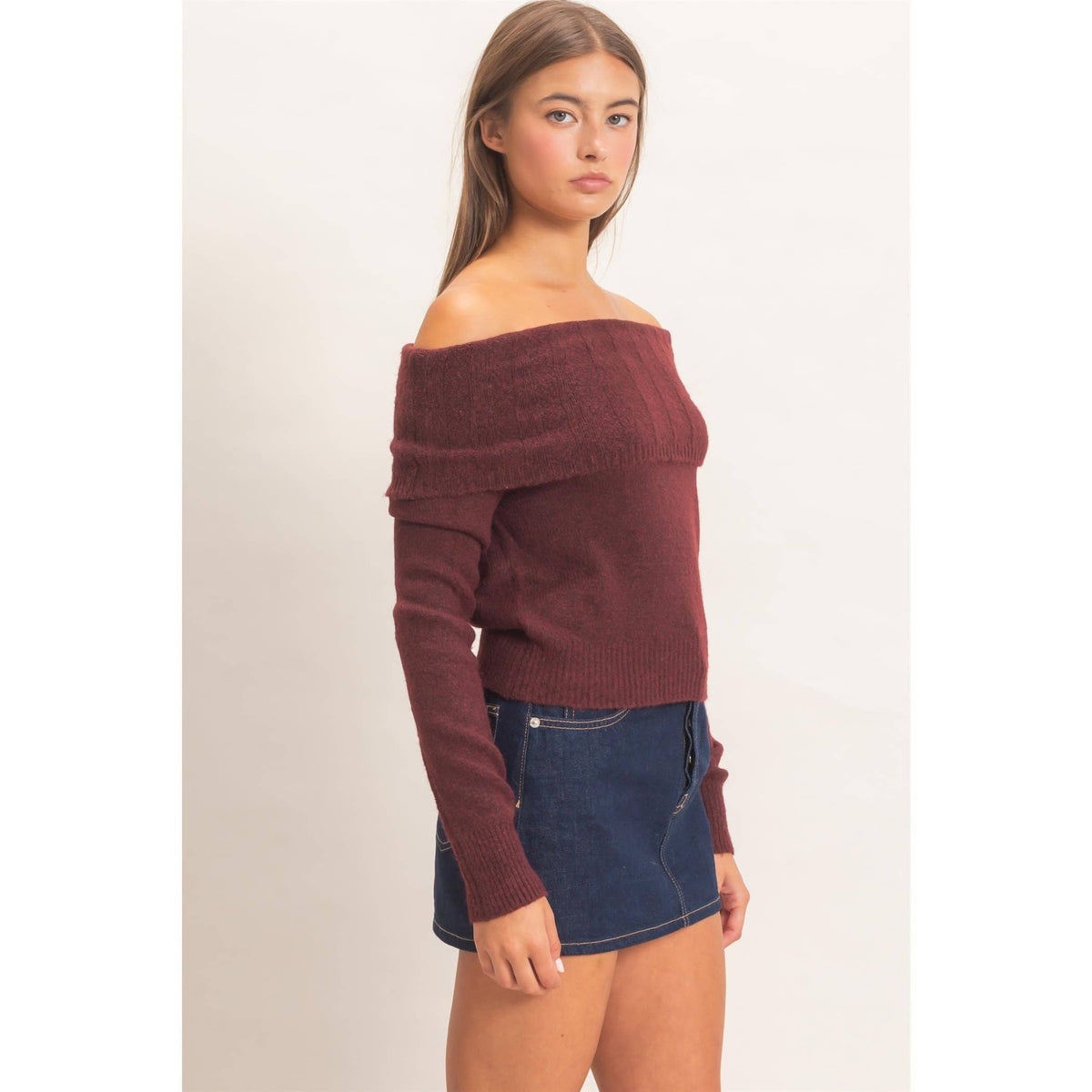 Off-Shoulder Sweater