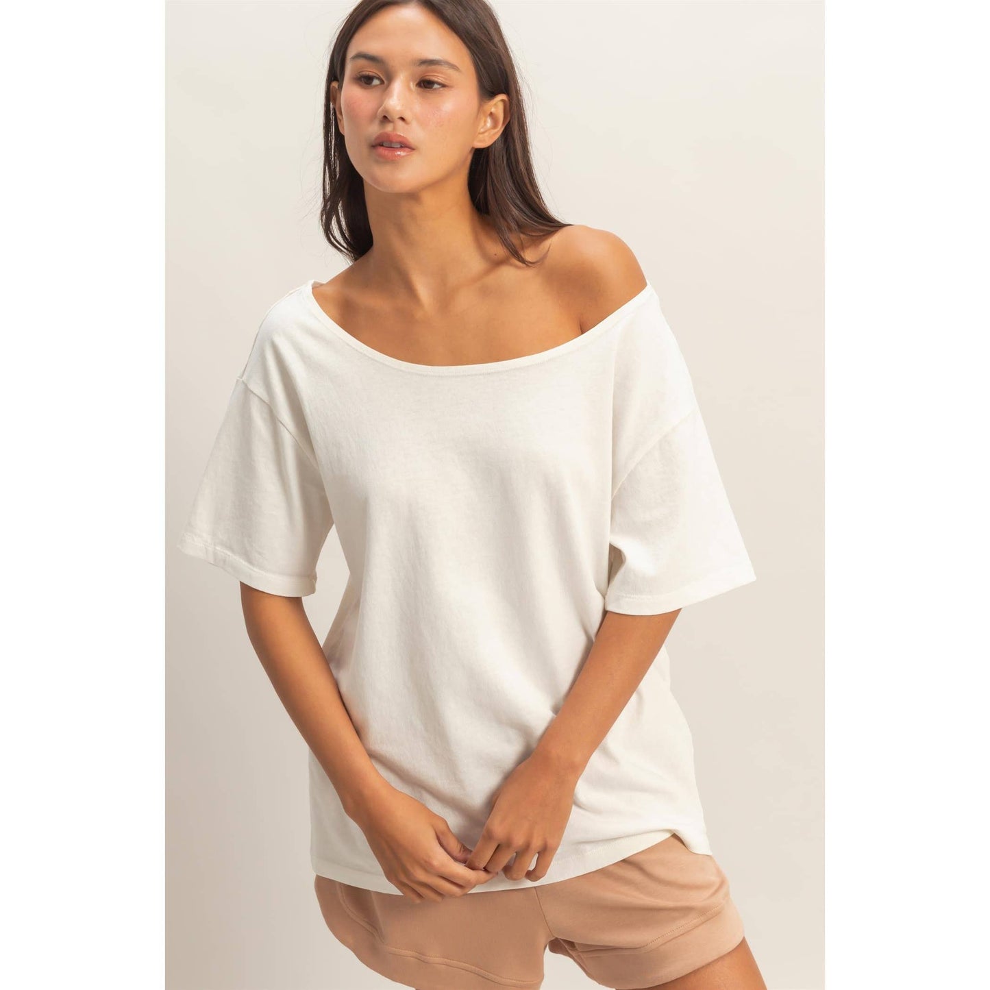 Boat Neck Basic Tee