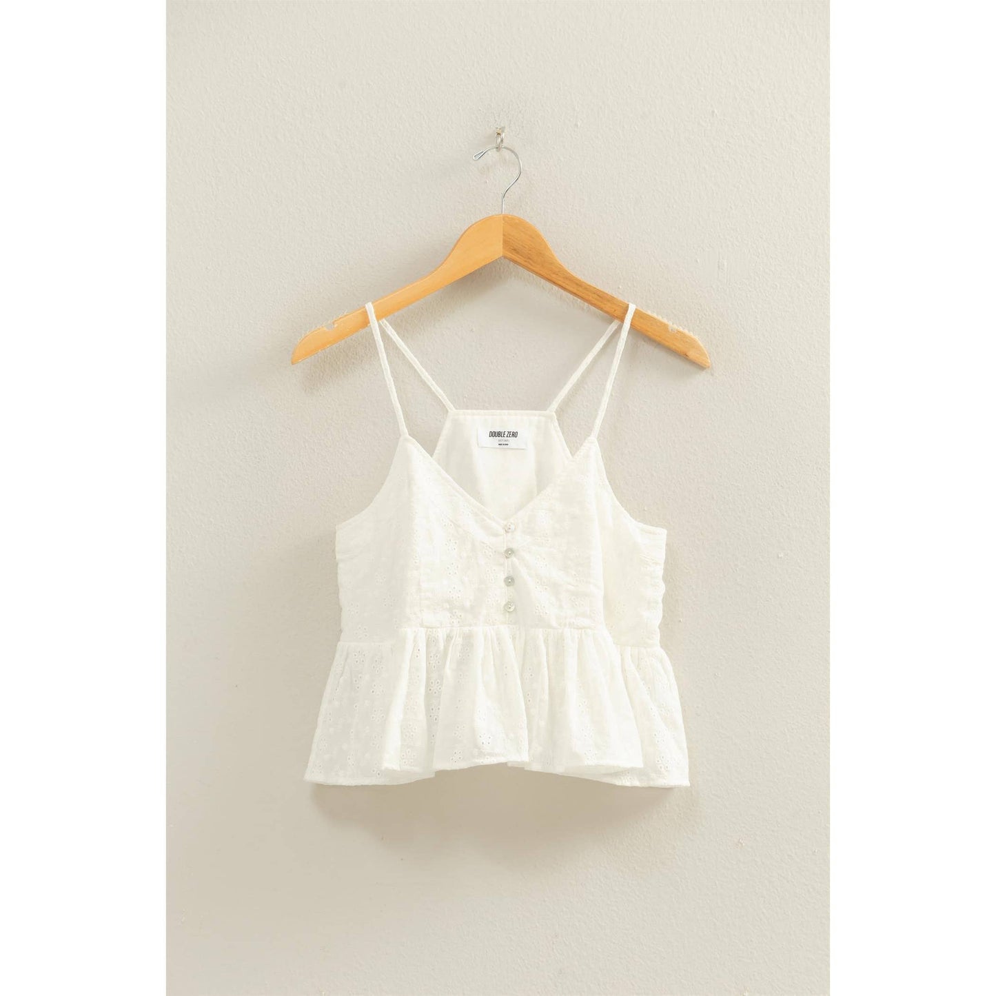 Button Peplum Top