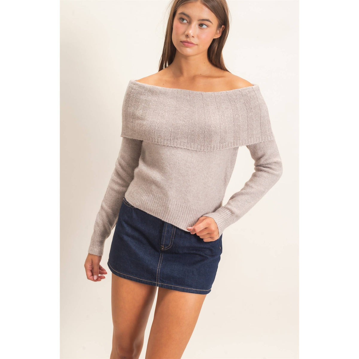 Off-Shoulder Sweater