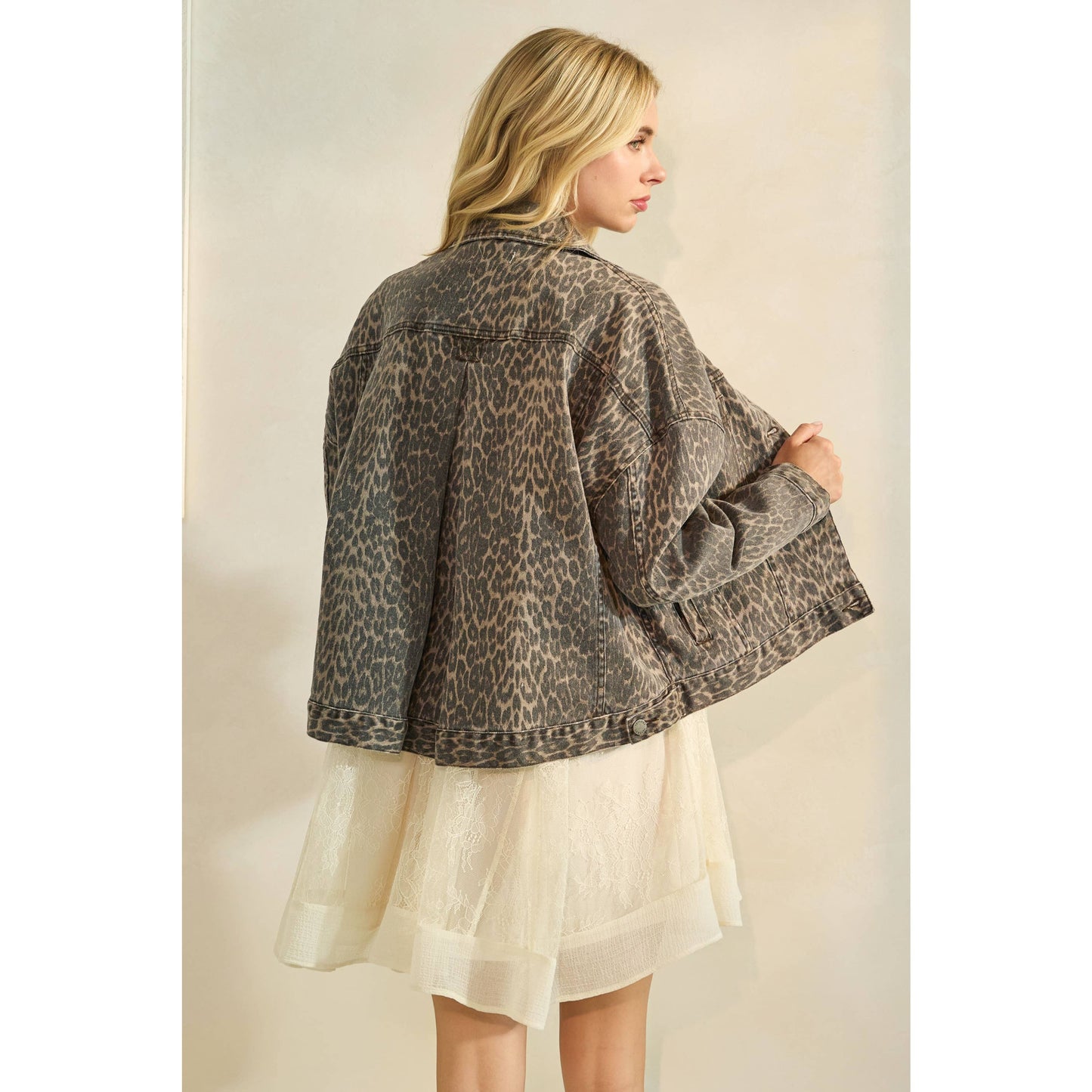 Leopard Denim Jacket