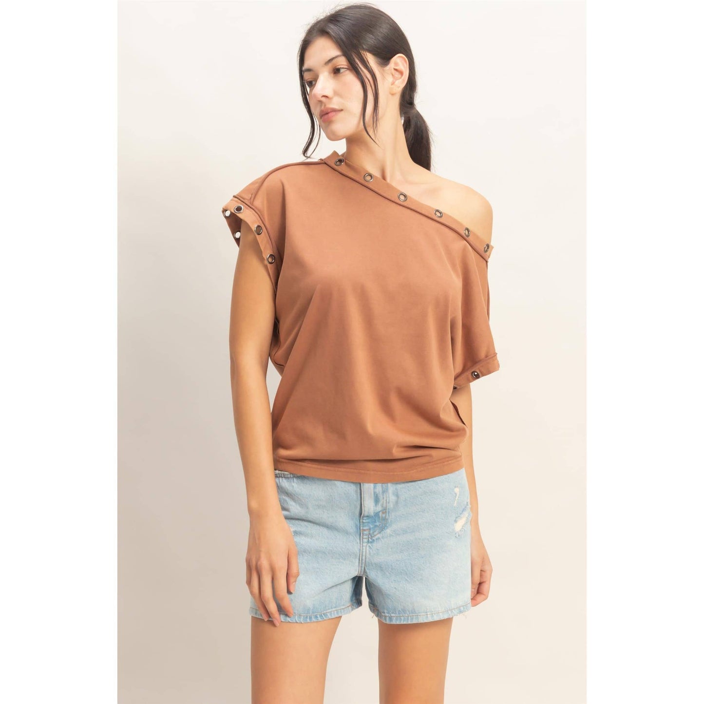 Off Shoulder Eyelet top