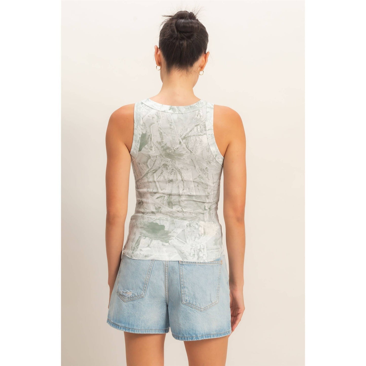 Camo ribbed tank