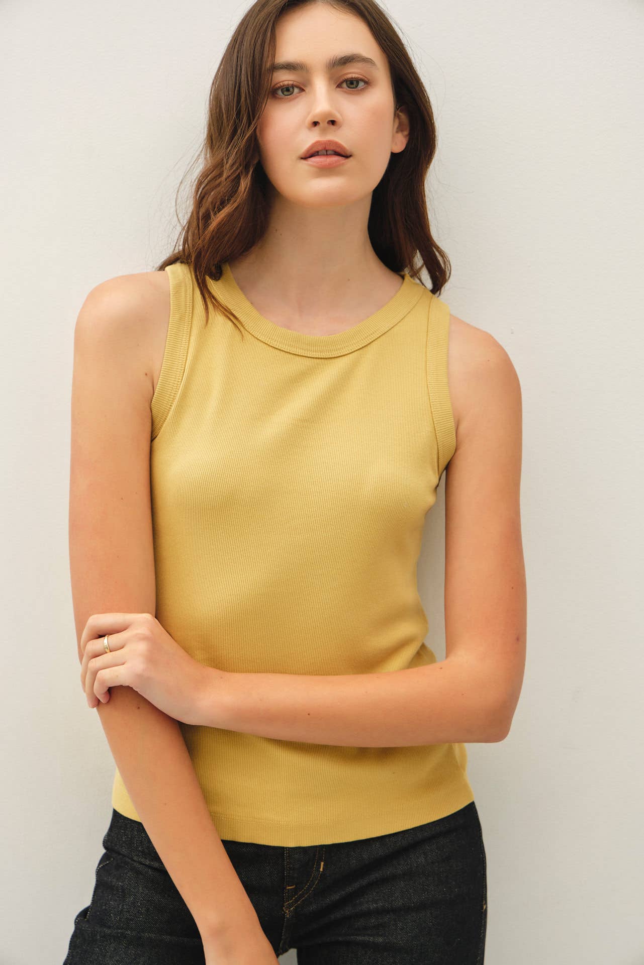 Round neck basic tank