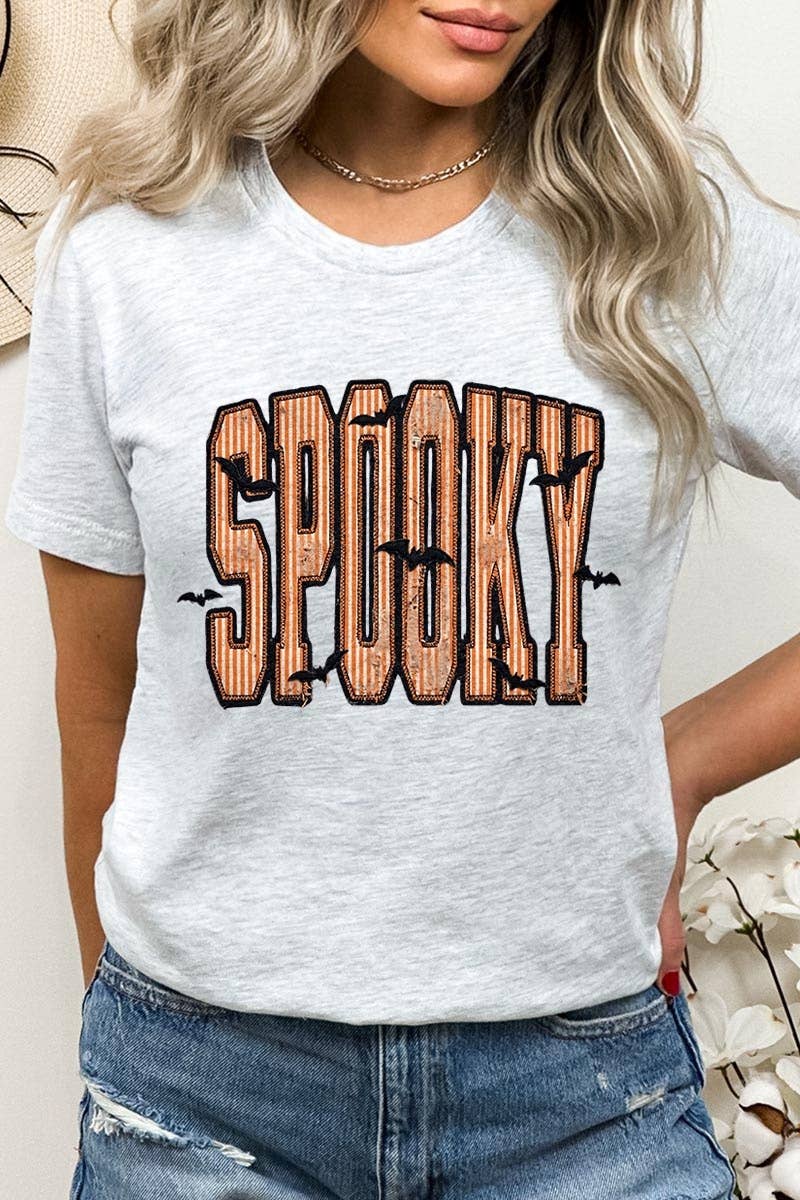Retro Stripe Spooky Graphic Tee