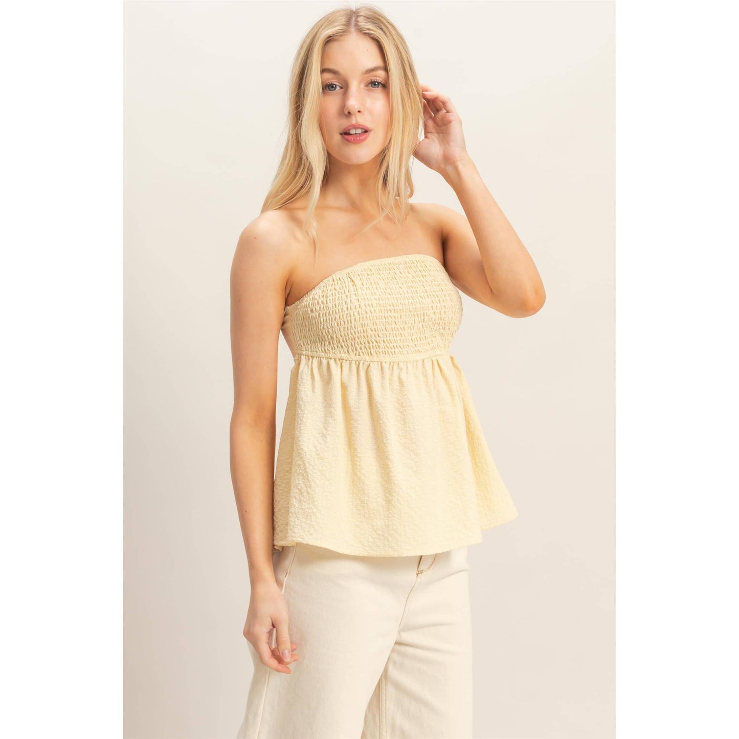 Tie back tube top