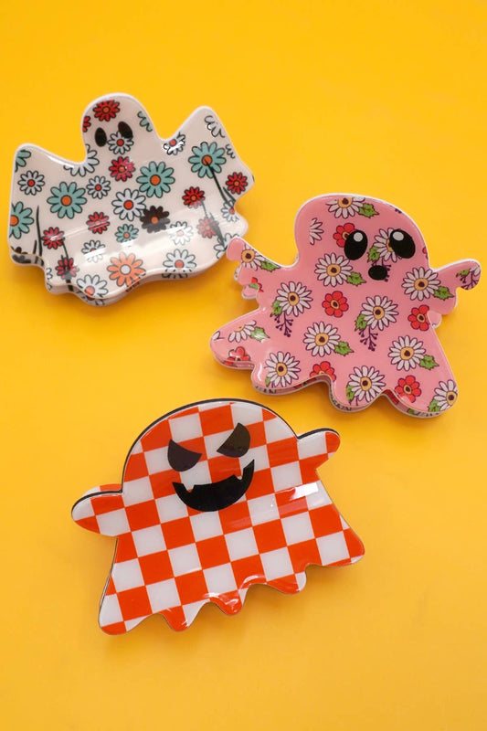 HALLOWEEN GHOST HAIR CLAW CLIPS