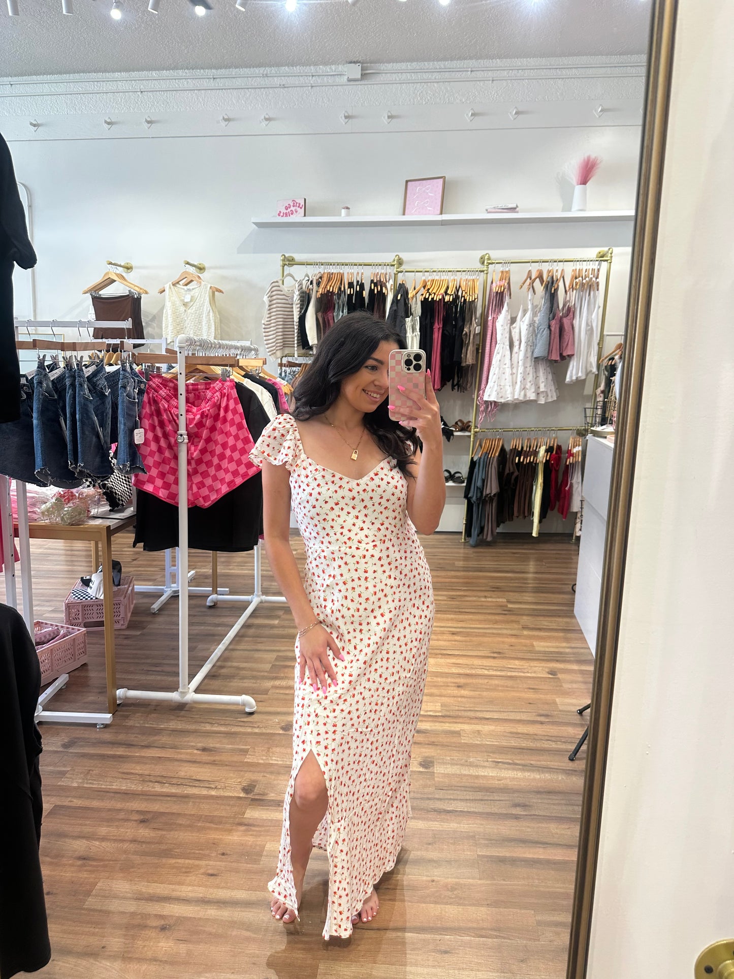Summer floral midi dress