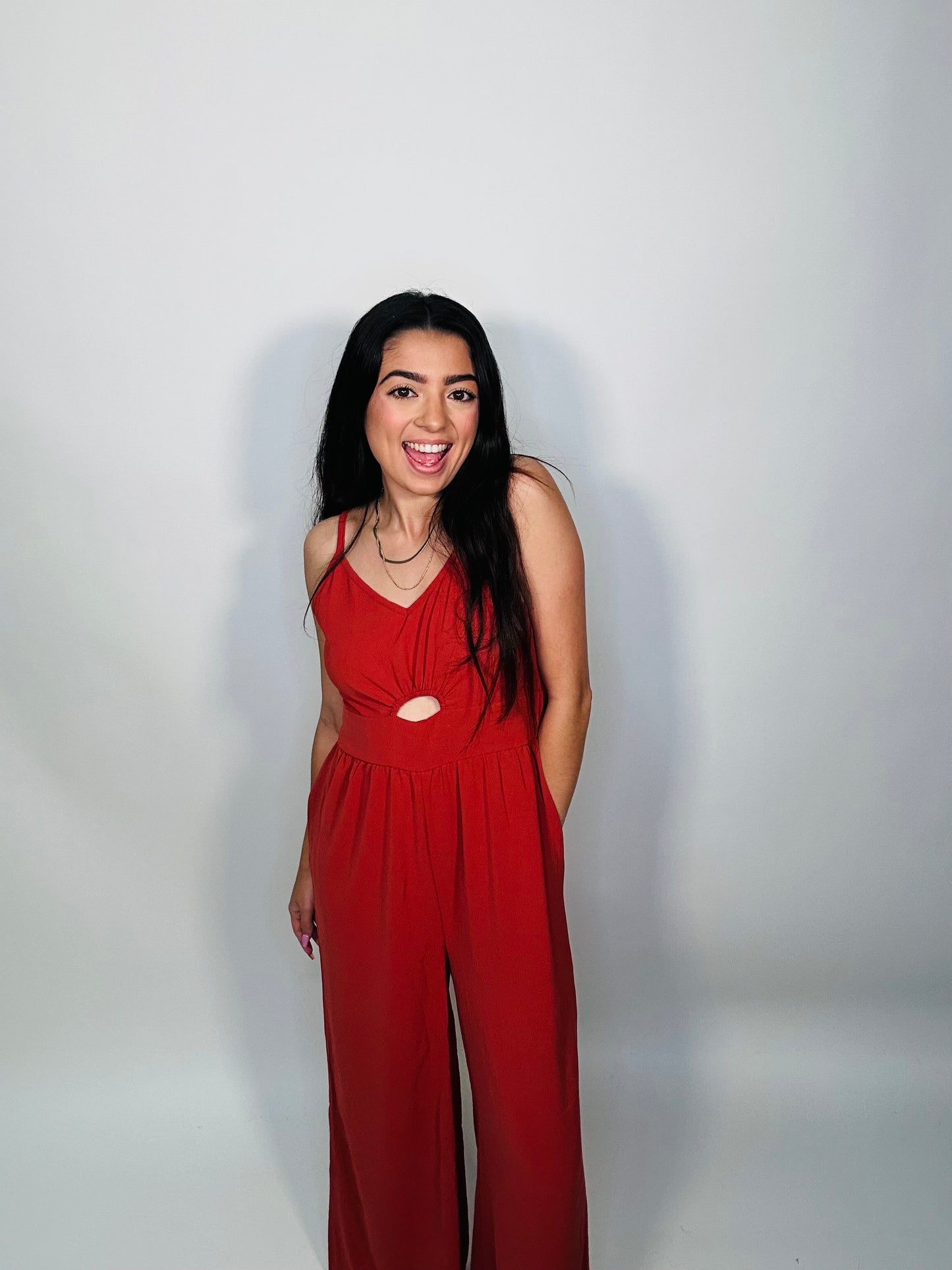 Spaghetti Strap cut out Jumpsuit