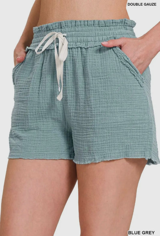 Double gauze airflow shorts