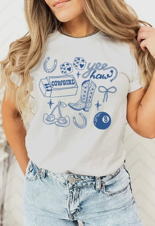 Cowgirl collage tee