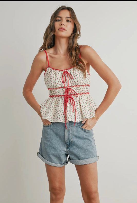 Cherry Blossom Tie front top