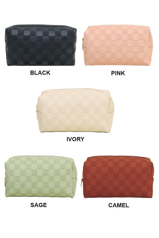 Checkered Makeup Bags