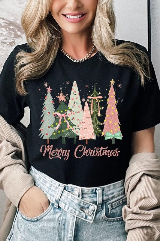 Merry Xmas Bows Graphic tee