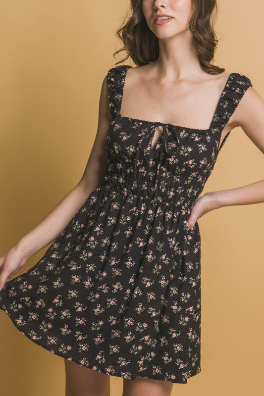 Black floral dress