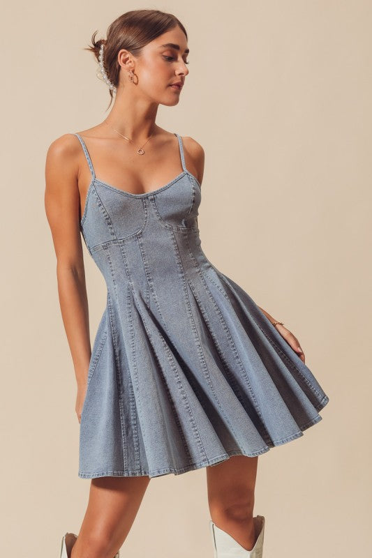 Denim Flare Dress