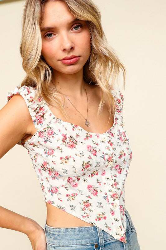 Floral button tank