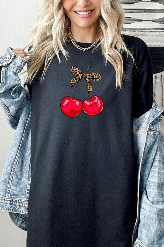 Leopard Cherry Graphic tee