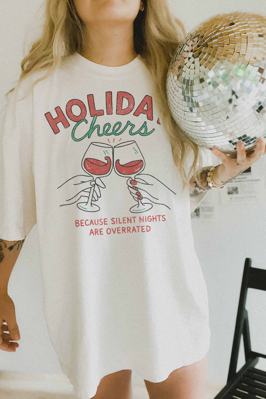HOLIDAY CHEERS OVERSIZED TEE