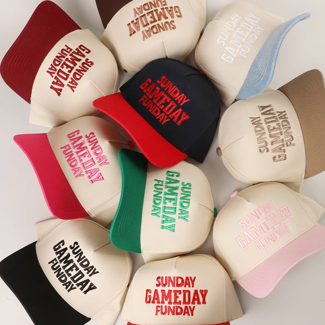 SUNDAY GAMEDAY FUNDAY Embroidery Trucker Hat