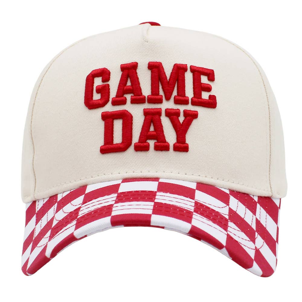 GAME DAY CHECKERED BASEBALL CAP, JHCS 021