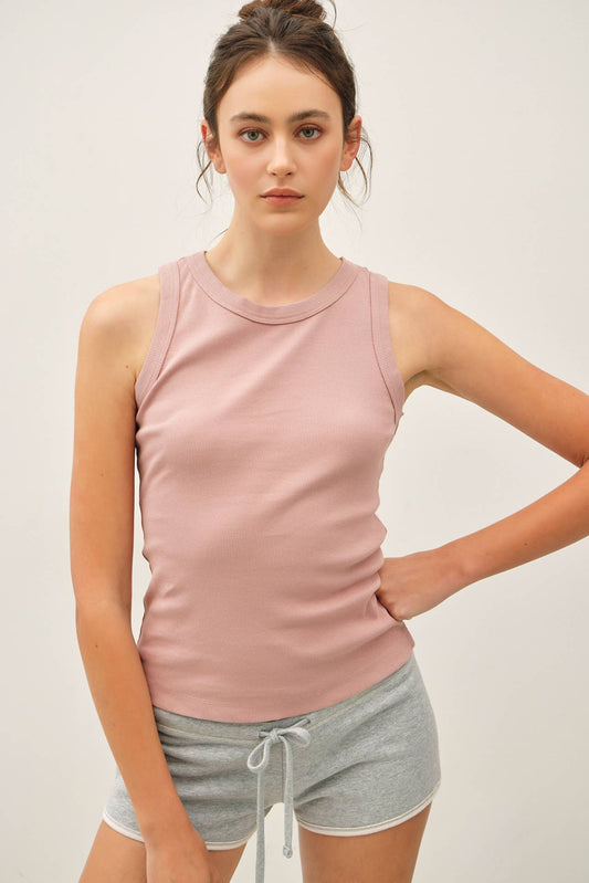 Round neck basic tank