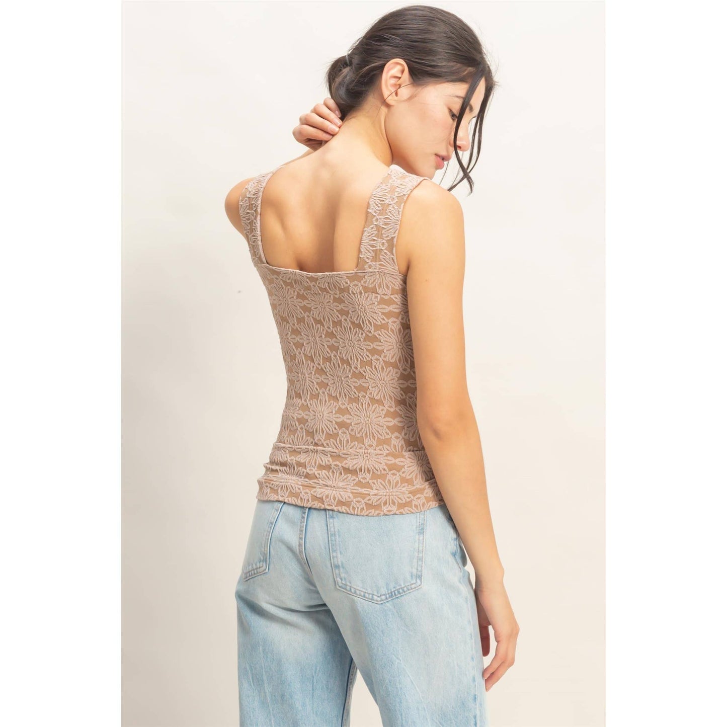 Floral Jacquard Tank