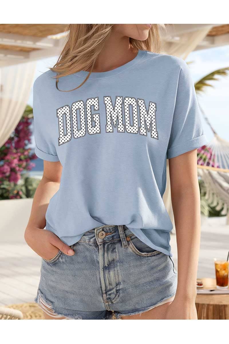 Dog Mom Polka Dot Graphic Heavy Cotton Tee