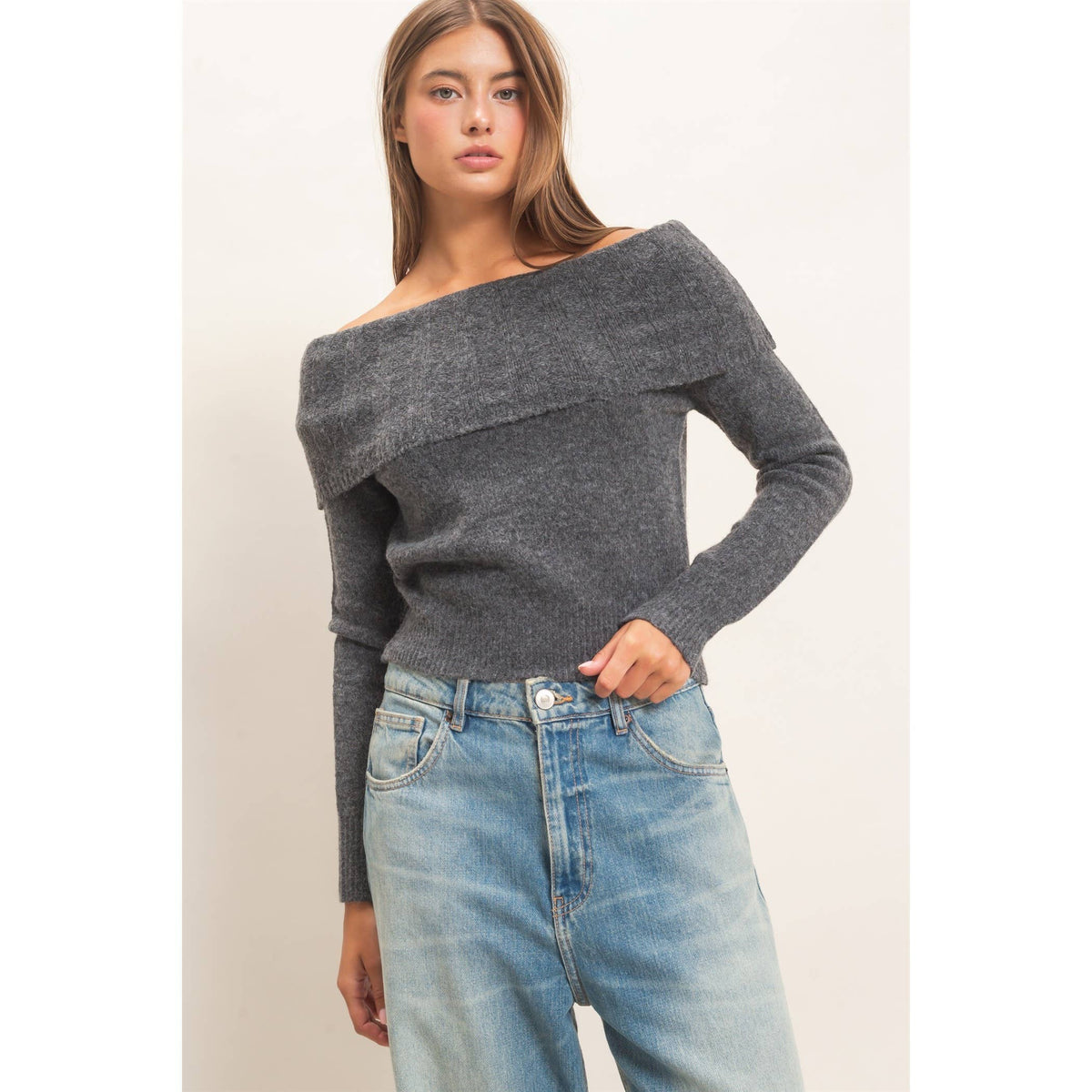 Off-Shoulder Sweater