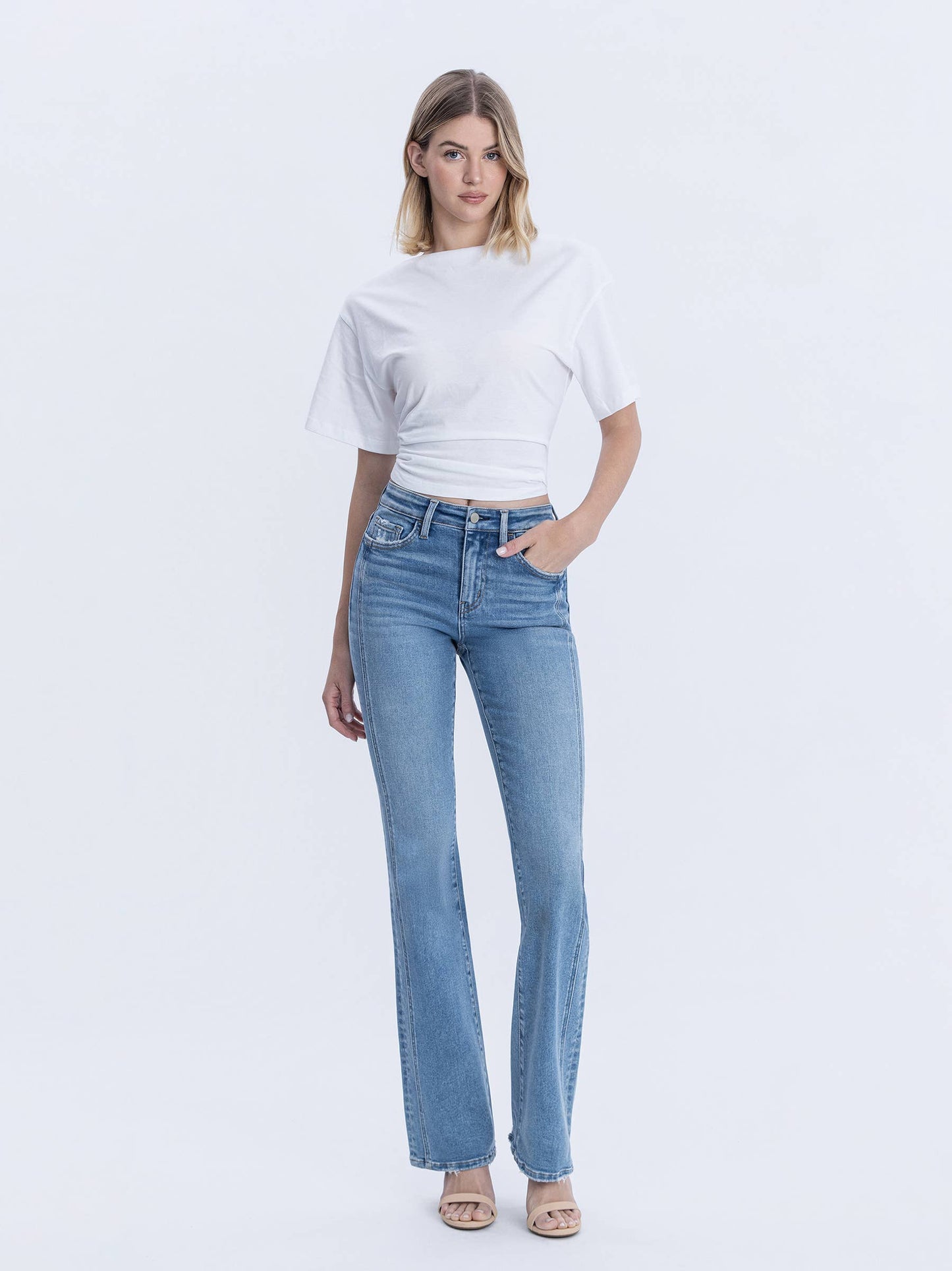 HIGH RISE BOOTCUT JEANS