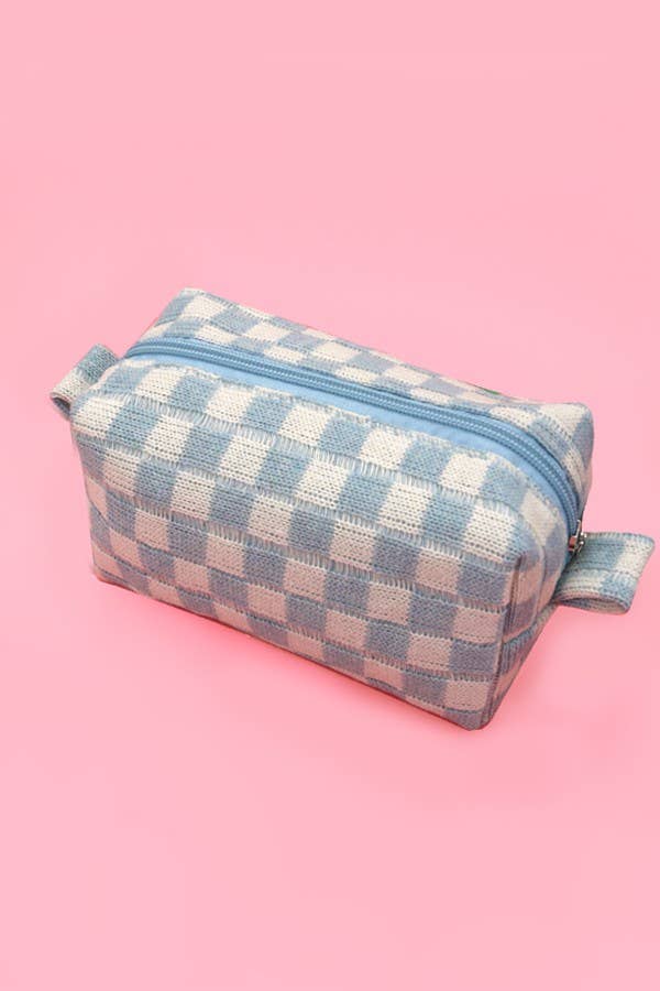 CHECKER MAKEUP COSMETIC POUCH BAG | 40P522
