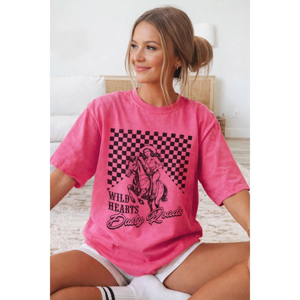 WILD HEARTS OVERSIZED MINERAL GRAPHIC TEE